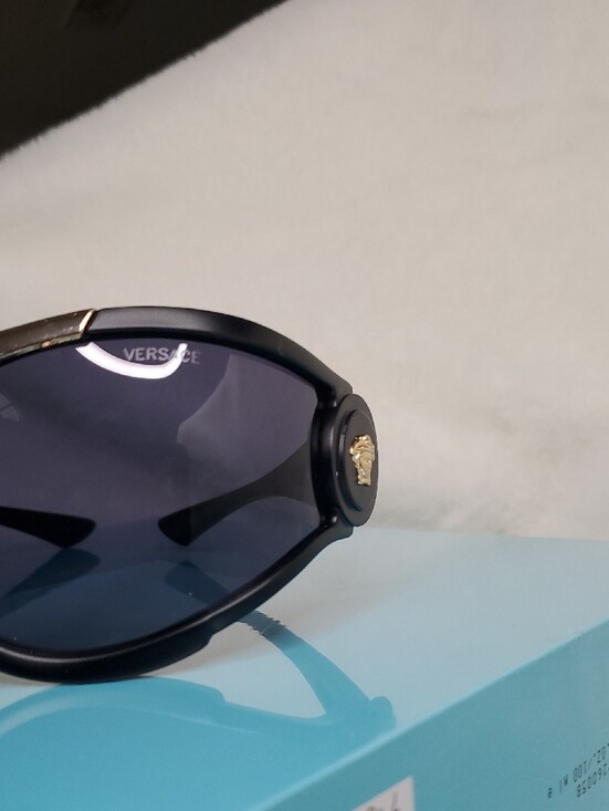 Black Sunglass Visor with Gold Accent main image 5